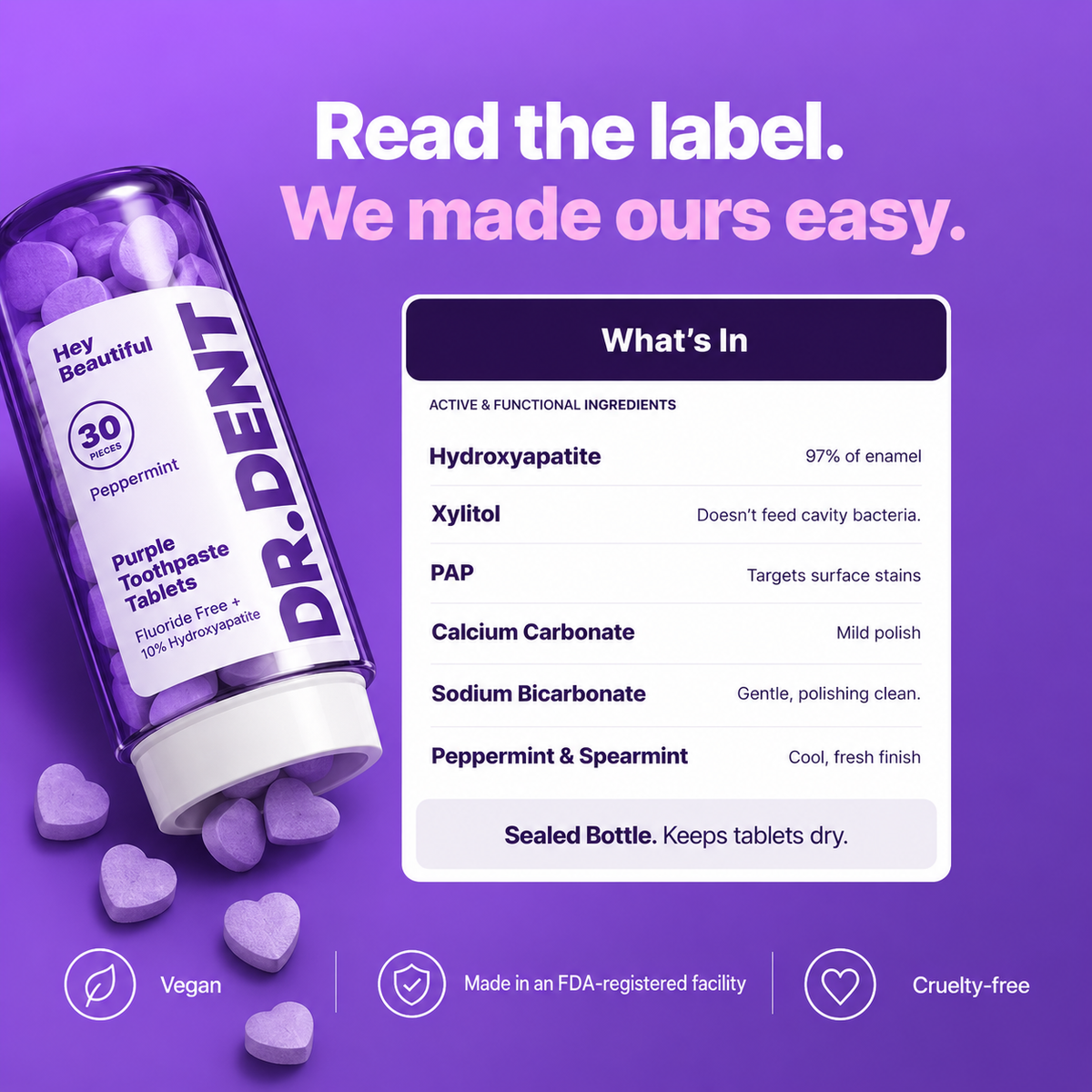Purple Toothpaste Tablets