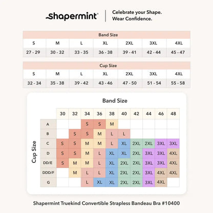 Shapermint Strapless Bandeau Bra