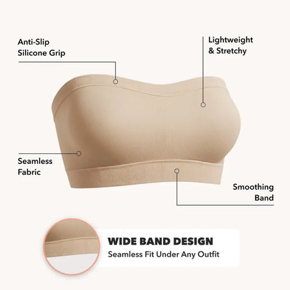Shapermint Strapless Bandeau Bra