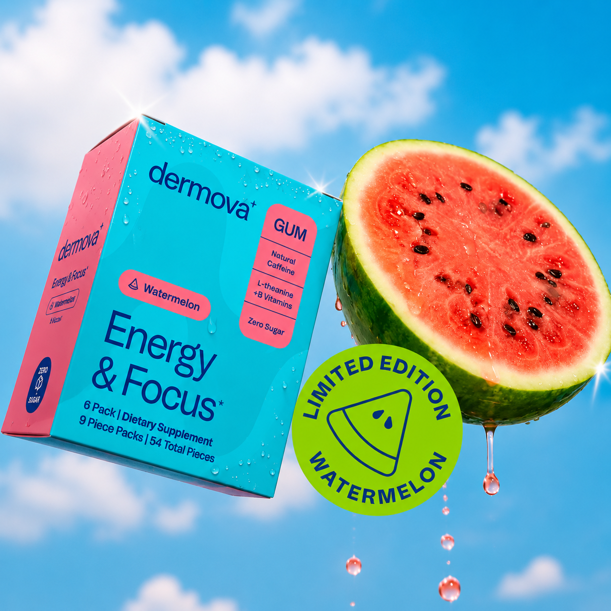 Watermelon Energy & Focus Gum